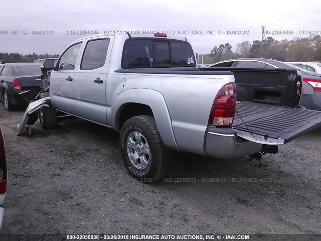 3TMJU62N66M026211 - 2006 TOYOTA TACOMA DOUBLE CAB PRERUNNER SILVER photo 3