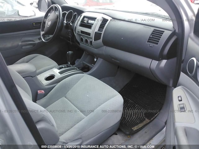 3TMJU62N66M026211 - 2006 TOYOTA TACOMA DOUBLE CAB PRERUNNER SILVER photo 5