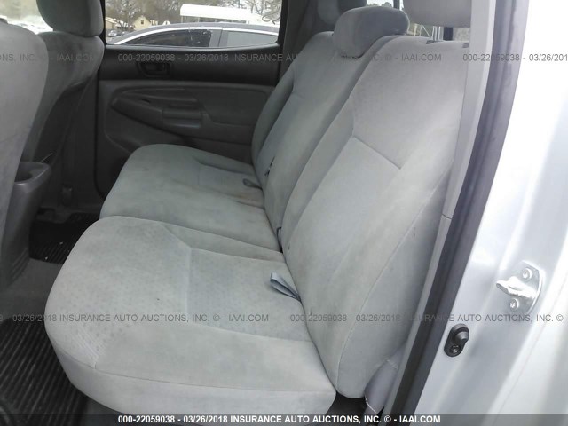 3TMJU62N66M026211 - 2006 TOYOTA TACOMA DOUBLE CAB PRERUNNER SILVER photo 8