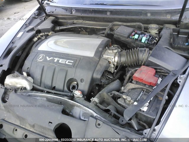 JH4KB16575C009956 - 2005 ACURA RL GRAY photo 10