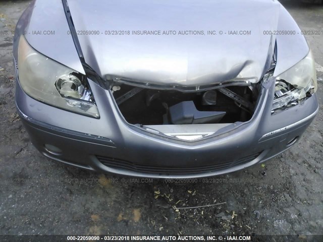 JH4KB16575C009956 - 2005 ACURA RL GRAY photo 6