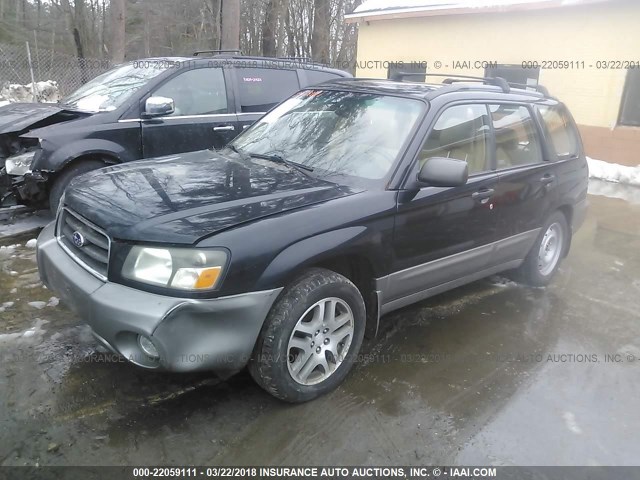 JF1SG67695H714158 - 2005 SUBARU FORESTER 2.5XS LL BEAN BLACK photo 2