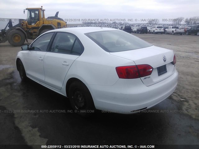 3VW2K7AJ0BM374477 - 2011 VOLKSWAGEN JETTA S 白色 照片 3