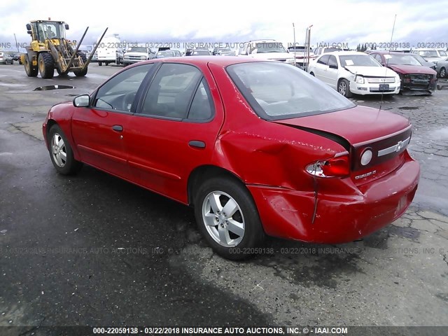 1G1JF52F847260640 - 2004 CHEVROLET CAVALIER LS RED photo 3