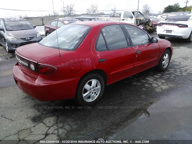 1G1JF52F847260640 - 2004 CHEVROLET CAVALIER LS RED photo 4