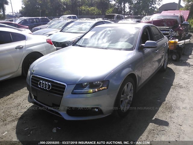 WAUAFAFL2BN023180 - 2011 AUDI A4 PREMIUM GRAY photo 2