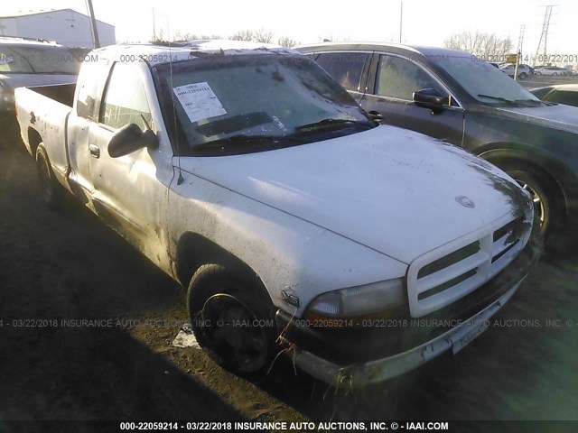 1B7GL23X1VS268142 - 1997 DODGE DAKOTA WHITE photo 1