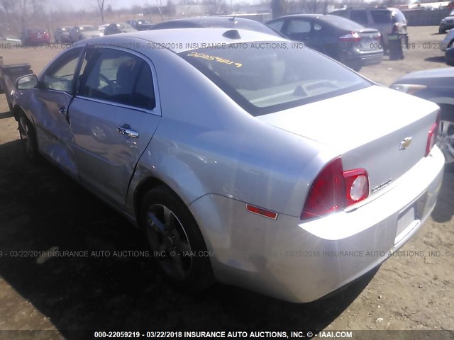 1G1ZC5EUXCF122611 - 2012 CHEVROLET MALIBU 1LT SILVER photo 3