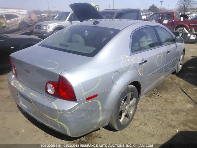 1G1ZC5EUXCF122611 - 2012 CHEVROLET MALIBU 1LT SILVER photo 4