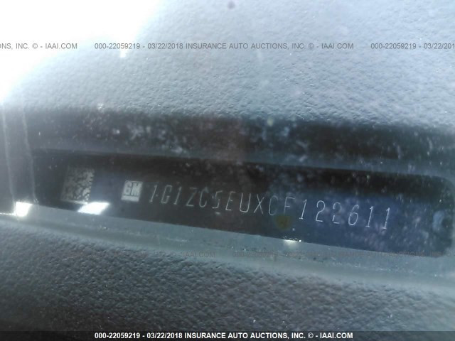 1G1ZC5EUXCF122611 - 2012 CHEVROLET MALIBU 1LT SILVER photo 9