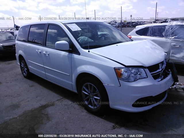 2C4RDGBG7GR146569 - 2016 DODGE GRAND CARAVAN SE WHITE photo 1