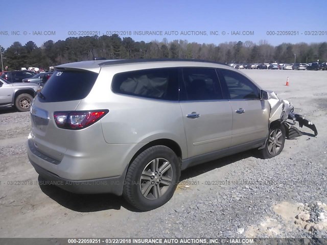 1GNKRGKD1HJ277664 - 2017 CHEVROLET TRAVERSE LT BEIGE photo 4