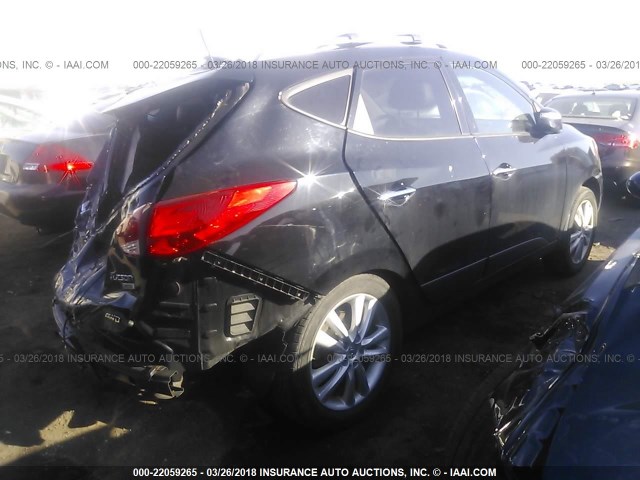 KM8JUCAC1CU424542 - 2012 HYUNDAI TUCSON GLS/LIMITED BLACK photo 4