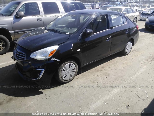 ML32F3FJ7HHF13578 - 2017 MITSUBISHI MIRAGE G4 ES შავი ფოტო 2
