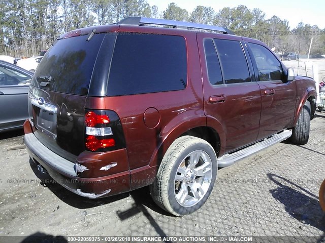 1FMEU6FE4AUA46467 - 2010 FORD EXPLORER LIMITED BURGUNDY photo 4