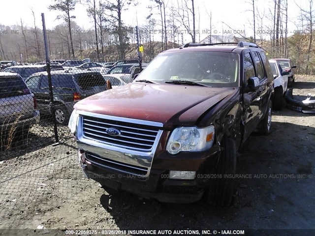 1FMEU6FE4AUA46467 - 2010 FORD EXPLORER LIMITED BURGUNDY photo 6