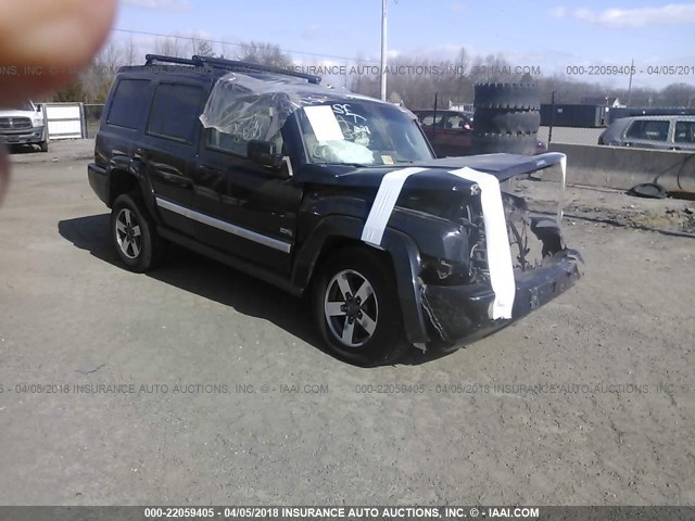 1J8HH48K16C269553 - 2006 JEEP COMMANDER BLACK photo 1