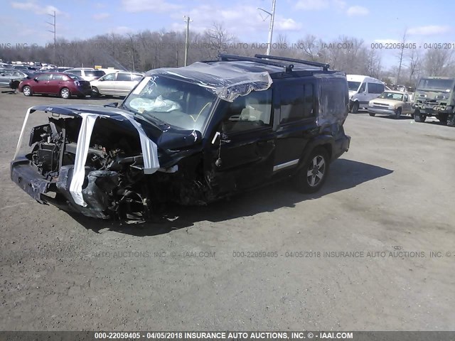 1J8HH48K16C269553 - 2006 JEEP COMMANDER BLACK photo 2