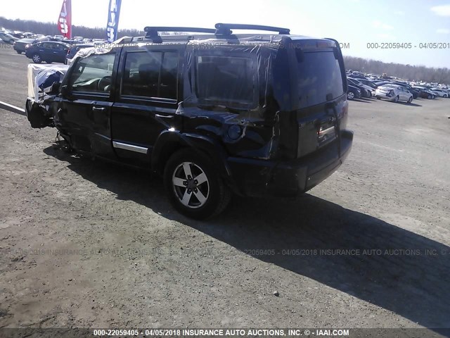 1J8HH48K16C269553 - 2006 JEEP COMMANDER BLACK photo 3