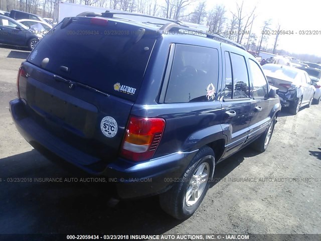 1J4GX48S84C137712 - 2004 JEEP GRAND CHEROKEE LAREDO/COLUMBIA/FREEDOM 蓝色 照片 4