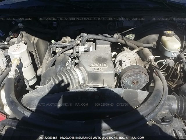 1GCCS145X28237263 - 2002 CHEVROLET S TRUCK S10 SILVER photo 10