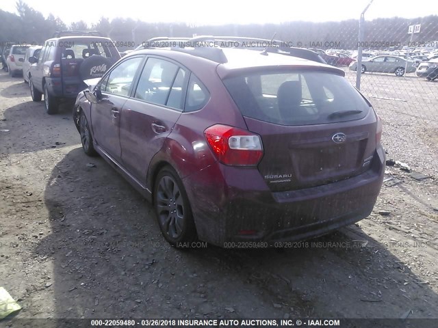 JF1GPAS69CH214773 - 2012 SUBARU IMPREZA SPORT LIMITED RED photo 3