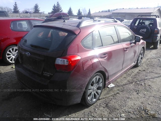 JF1GPAS69CH214773 - 2012 SUBARU IMPREZA SPORT LIMITED RED photo 4