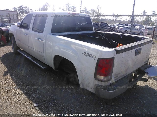 3GTXKWE28AG136900 - 2010 GMC SIERRA K1500 SLT WHITE photo 3