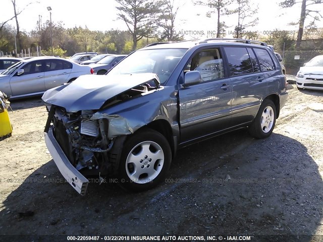 JTEDP21A050062033 - 2005 TOYOTA HIGHLANDER LIMITED GRAY photo 2