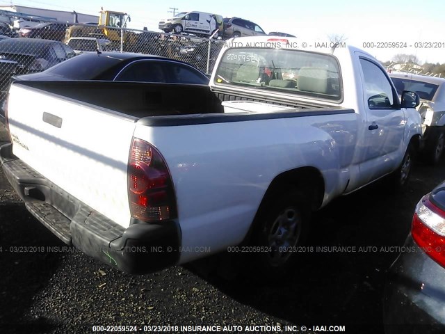 5TFNX4CN1CX011245 - 2012 TOYOTA TACOMA WHITE photo 4