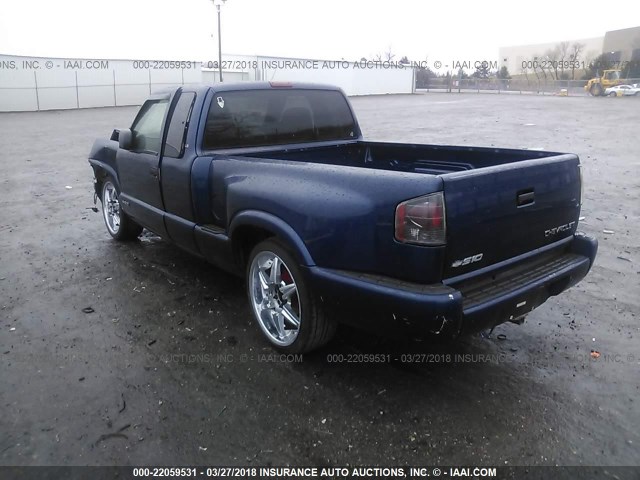 1GCCS19W318138767 - 2001 CHEVROLET S TRUCK S10 BLUE photo 3