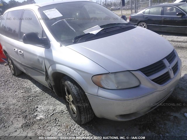 1D4GP45R16B591108 - 2006 DODGE CARAVAN SXT SILVER photo 1