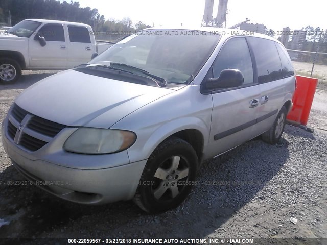 1D4GP45R16B591108 - 2006 DODGE CARAVAN SXT SILVER photo 2