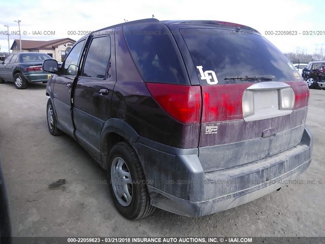 3G5DA03E83S607225 - 2003 BUICK RENDEZVOUS CX/CXL BURGUNDY photo 3