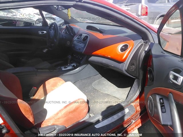 4A3AL35TX8E017206 - 2008 MITSUBISHI ECLIPSE SPYDER GT ORANGE photo 5