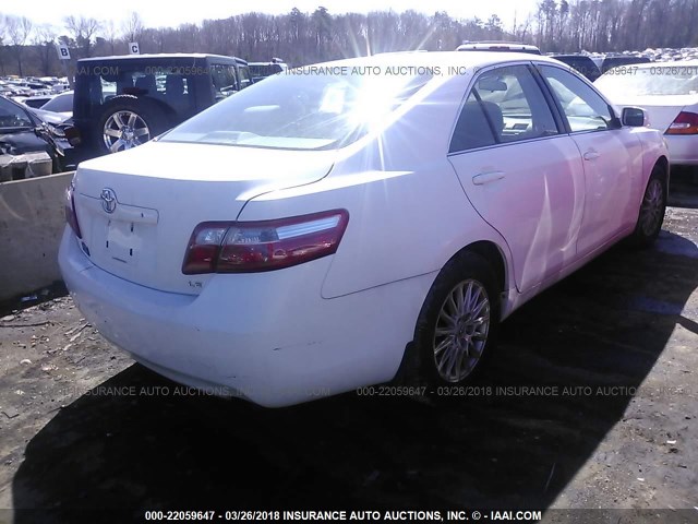 4T1BE46K17U669550 - 2007 TOYOTA CAMRY NEW GENERAT CE/LE/XLE/SE WHITE photo 4