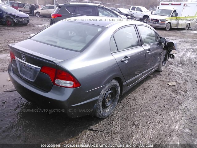 2HGFA16499H107534 - 2009 HONDA CIVIC DX-G GRAY photo 4