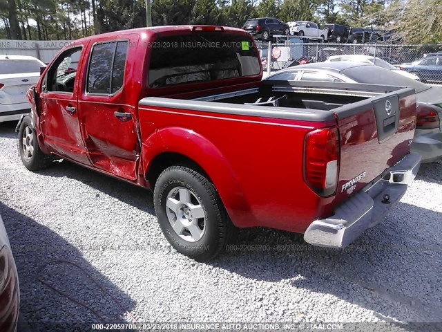 1N6AD07U76C446040 - 2006 NISSAN FRONTIER CREW CAB LE/SE/OFF ROAD RED photo 3