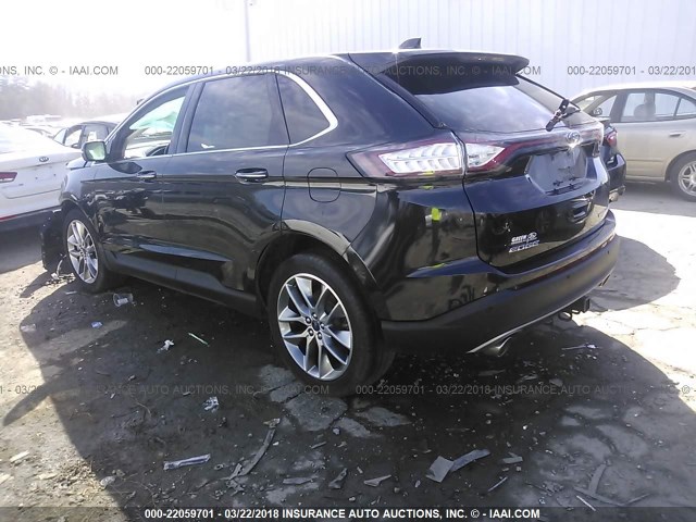 2FMTK3K8XFBC36847 - 2015 FORD EDGE TITANIUM BLACK photo 3