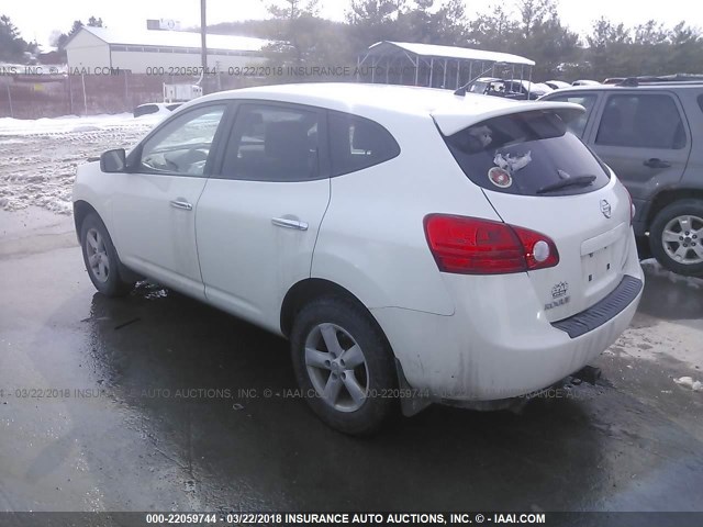 JN8AS5MVXAW131117 - 2010 NISSAN ROGUE S/SL/KROM WHITE photo 3