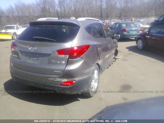KM8JUCACXDU564882 - 2013 HYUNDAI TUCSON GLS/LIMITED ყავისფერი ფოტო 4