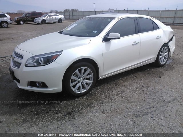 1G11H5SA9DF140768 - 2013 CHEVROLET MALIBU LTZ WHITE photo 2