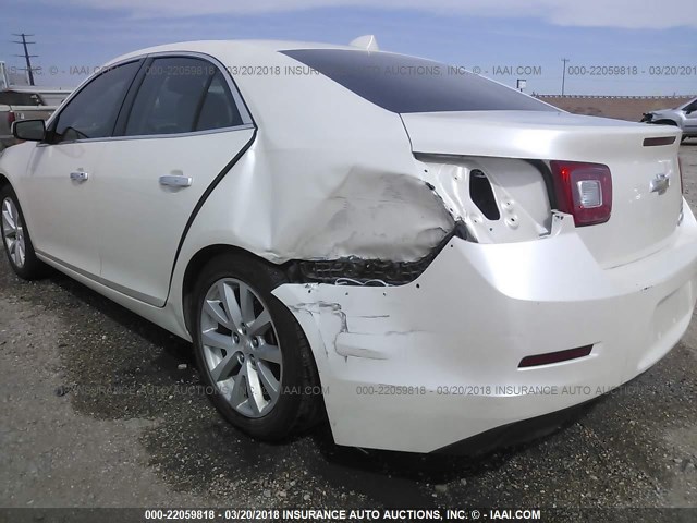 1G11H5SA9DF140768 - 2013 CHEVROLET MALIBU LTZ WHITE photo 6