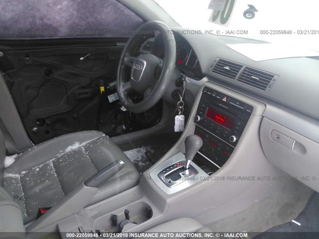 WAUAF78E48A137151 - 2008 AUDI A4 2.0T GRAY photo 5