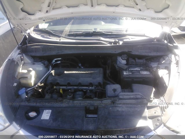 KM8JU3AC0AU080067 - 2010 HYUNDAI TUCSON GLS/LIMITED ვერცხლისფერი ფოტო 10