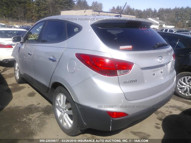 KM8JU3AC0AU080067 - 2010 HYUNDAI TUCSON GLS/LIMITED ვერცხლისფერი ფოტო 3
