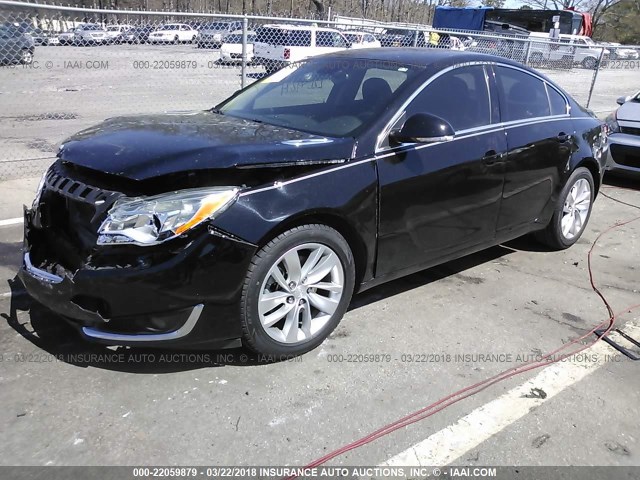 2G4GV5EK8E9290679 - 2014 BUICK REGAL BLACK photo 2