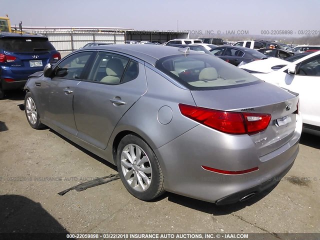 5XXGM4A76EG326896 - 2014 KIA OPTIMA LX SILVER photo 3