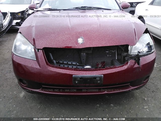 1N4AL11D86C252174 - 2006 NISSAN ALTIMA S/SL RED photo 6