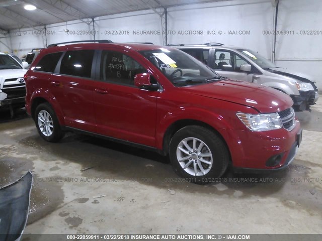 3C4PDDBG0FT633176 - 2015 DODGE JOURNEY SXT RED photo 1